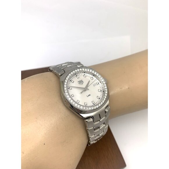 Tag Heuer Women's Watch WBC1316-0 Link Swiss Quartz Diamond Mother of Pearl Dial - Picture 5 of 13